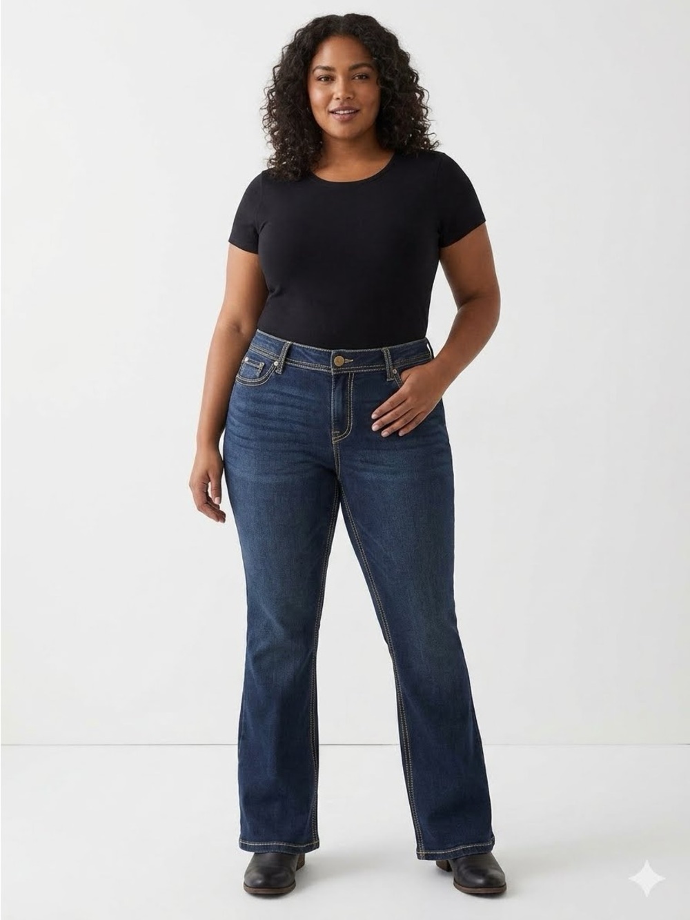 Torrid Dark Wash Luxe Slim Boot Cut Jeans Size 16